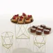 American Metalcraft RSGG3 Display Risers Set, 3 Gold‑Finished Stainless Steel Risers, Metal Base – Set 1 image