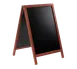 American Metalcraft SBDM85 Sandwich Board 21.5" x 2.25" x 33.5" Chalkboard Mahogany Frame Dbl‑Sided 1 image