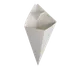 American Metalcraft SQFBCN10 - 10 oz Square Fry Cone, 4-3/4" x 7-1/4" White Paper Fold‑Out Pocket, 100/Pack 1 image
