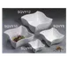 American Metalcraft SQVY10 Squavy Wavy Square Porcelain Bowl, 10½" Dia x 4⅜" H, 162 oz (5 qt) White 1 image
