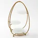 American Metalcraft SRG3 3‑Tier Oval Buffet Stand, 12"L×7"W×20½"H, Gold Built‑In 6" & 7¼" White Glass Plates 1 image