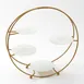 American Metalcraft SRG4 4-Tier Stand, Gold, Round, 21" H x 6.5" W, Includes 6" & 7.25" Glass Plates, Carry Handle 1 image