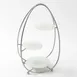 American Metalcraft SRS3 3‑Tier Oval Stand, 12"L x 7"W x 20‑½"H, Silver Frame, 6" & 7¼" Glass Plates, Carry Handle 1 image