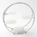 American Metalcraft SRS4 4‑Tier Round Silver Buffet Stand, 21" L x 6.5" W x 21.8" H, 6" & 7¼" glass plates, hand‑wash 1 image