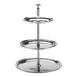 American Metalcraft STS3 Three‑Tier Round Display Stand, 8½" Dia x 11¾" H, Stainless Silver, H 9‑12" 1 image