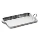 American Metalcraft STSF15 Fluted Stainless Steel Serving Tray, 10" Rectangular 1 image