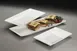 American Metalcraft TRPZ12 Serving Platter, 12.5" L x 8.25" W x 1.5" H Trapezoid, White Melamine, Rim, Break‑Resistant 1 image