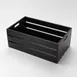 American Metalcraft WTBL20 Rectangular Wooden Serving & Display Crate, 20½" L x 12½" W x 8" H, Black, Hand Wash 1 image