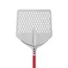 AMPTO 752F33 Perforated Pizza Peel, 13" x 13" Anodized Aluminium, Red 47.24" Handle, Made In Italy 1 image