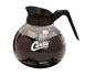 Curtis 70280000306 Coffee Decanter, 64 oz (2 qt) Glass, Black Handle, White Imprint, Impact‑Resistant 1 image
