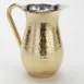 American Metalcraft BWPHG84 Bell Pitcher – 84 oz, 8‑3/4" x 5" x 9‑1/4" 201 Stainless Hammered Gold 1 image