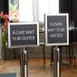 American Metalcraft RBHMSG Horizontal Barrier Sign Set, Black/White, 8"W x 10.75"H - 4/Pack 2 image
