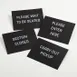 American Metalcraft RBHMSG Horizontal Barrier Sign Set, Black/White, 8"W x 10.75"H - 4/Pack 1 image