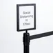 American Metalcraft RBSIGNBL Horizontal Sign, 8-1/2" W x 11" H Steel, Black, Retractable 1 image