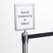 American Metalcraft RBSIGNS Sign, 8½"W x 11"H, 2‑Sided Steel Satin for Retractable Stanchions 1 image