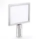 American Metalcraft RHSSIGNLSPS Stanchion Sign 11" x 8-1/2" Horz Dual Satin SS Securit Barriers 1 image