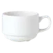 Steelite 11010234 - Stackable Cup, 3.5 oz, 3.5"×2.625"×2.0" Ceramic, Dishwasher Safe 530°F - 36/Case 1 image
