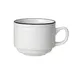Steelite 1406X0133 - Stack Cup 7oz 4.25"x3.125"x2.5" Ceramic Black, Oven Safe 530°F/275°C - 1 Dozen 1 image
