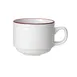 Steelite 1407X0133 Stack Cup, 7.0 Oz (4.3" x 3.1" x 2.5"), Maroon, Ceramic, 530°F Oven Safe 1 Dozen 1 image