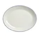 Steelite 17100142 Coupe Platter 12" x 9.375" x 1.13" Dapple Blue Vitrified Oven Safe 530°F - 1 Dozen 1 image