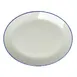 Steelite 17100145 - Oval Coupe Platter 13.5" x 10.5" x 1.0" Dapple Blue China 530°F - 1 Dozen 1 image