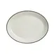 Steelite 17560141 Oval Coupe Platter, 11" x 8.5" Charcoal Dapple, China, Oven Safe 530°F - 1 Dozen 1 image