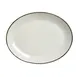 Steelite 17560142 Oval Coupe Platter, 12" x 9.375" Charcoal Dapple China, Oven Safe 530°F - 1 Dozen 1 image