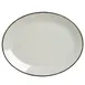 Steelite 17560145 Oval Coupe Platter, 13.5" x 10.625" x 1" Charcoal China, Safe 530°F - 1 Dozen 1 image