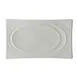 Steelite 41145ST1220 Pickle Dish, 9" x 5.375" x 1" Rect Bone China, Embossed Rim, Tyfoon - 1 Dozen 1 image