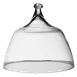 Steelite 4819R379 Cloche Plate Cover, Clear Glass Round, 4.25" x 3.75", Special Rim - 6/Case 1 image