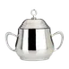 Steelite 5351S201 Sugar Bowl Cover, 9 oz, 5.5" x 3.0" x 4.5" Stainless Steel 18/10 Eminence, Handles 1 image