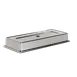 Steelite 5371S500 Plate Cover, Rectangular 15.875" x 6.625" x 2.25", 18/10 Stainless Steel - 6/Case 1 image