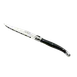 Steelite 5392S057 - 9" 1.2mm Serrated Steak Knife, Black Handle, 13/0 Steel, Laguiole - 6/Pack 1 image
