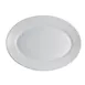 Steelite 61100ST0113 Oval Platter 14.625" x 10.75" x 1.5", Porcelain Embossed Rim,Oven Safe - 1 Dozen 1 image