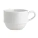 Steelite 62101ST0663 - 8.5 Oz Stacking Cup, 4.75" x 2.75" Royal Porcelain, Oven Safe 500°F - 36/Case 1 image
