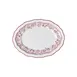 Steelite 62530FP818 Oval Porcelain Platter, 9.0" x 6.75" x 0.875", Hannah Maroon Folio, - 1 Dozen 1 image