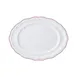 Steelite 62569FP818 Oval Porcelain Platter, Adelina Rose Line, 9" x 6.75" x 0.875", Oval - 1 Dozen 1 image