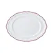 Steelite 62572FP818 Oval Porcelain Platter, 9.0" x 6.75" x 0.875", Maroon Line - 1 Dozen 1 image