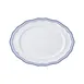 Steelite 62584FP818 - Oval Porcelain Platter, 9" x 6.75" x 0.875", Triple Line Blue Design, 1 Dozen 1 image