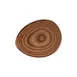 Steelite 6525DL006 Wooden Plate, 7.75" x 6.25", Round Maritime Wood, Dishwasher Safe - 6/Case 1 image