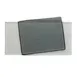 Steelite 6590B930 Rectangular Glass Serving Tray, 7.875" x 4.75" x 0.394", Gray Finish, 6/Case 1 image