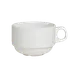 Steelite 6940E6020 - 10 oz Stackable Porcelain Cup, White, 5" Dia. x 2‑1/2" H, - 1 Dozen 1 image
