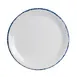 Steelite 7068MM305 6" Blue Dapple Round Coupe Melamine Plate, Dishwasher Safe, 12 Per Case - 1 Dozen 1 image