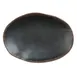Steelite 7199TM008 - Gray Oval Melamine Plate 9.5" x 6.75" x 1.25" 8"-9" Size Dinnerware - 1 Dozen 1 image