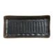 Steelite 7199TM010 Greystone Gray Rectangular Melamine Plate 10.25" x 4.875" x 0.75" - 1 Dozen 1 image