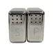 Steelite 7347MW160 Salt & Pepper Shaker, 2 oz, 1.875" x 1.0" x 1.75" Stainless Steel, Set - 1 Dozen 1 image