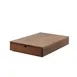 Steelite 7367MW500 Rectangular Wooden Crate, Dark Brown, 21.875" x 13.75" x 3.0" Pivot - 1/Case 2 image