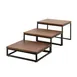 Steelite 7367MW509 - 1/2 Tile Wood Crate, 11.5" x 13.875" x 0.65", Dark Brown Hand Wash Only - 1/Case 2 image