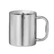 Steelite 7600CV033 Double Wall Metal Mug, 8 oz, 4.5" x 3" x 3.5" Stainless Steel - 1 Dozen 1 image