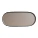 Steelite 7810JB016 - Oval Melamine Plate, 11.375" x 5.0" x 0.875", Tan Sandstone Finish - 24/Case 1 image